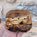 Olive wood hand-made soap dish-1